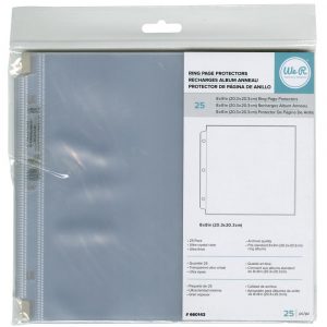 WeR - Photo Sleeve Protectors 8"X8" - Full Page 25 Pkg
