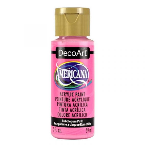 Americana Acrylic Paint 2oz - Bubblegum Pink - Image 2