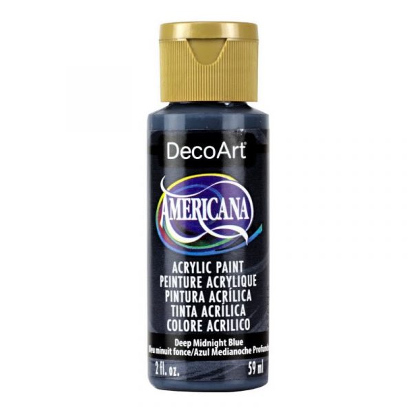 Americana Acrylic Paint 2oz - Deep Midnight Blue - Image 2