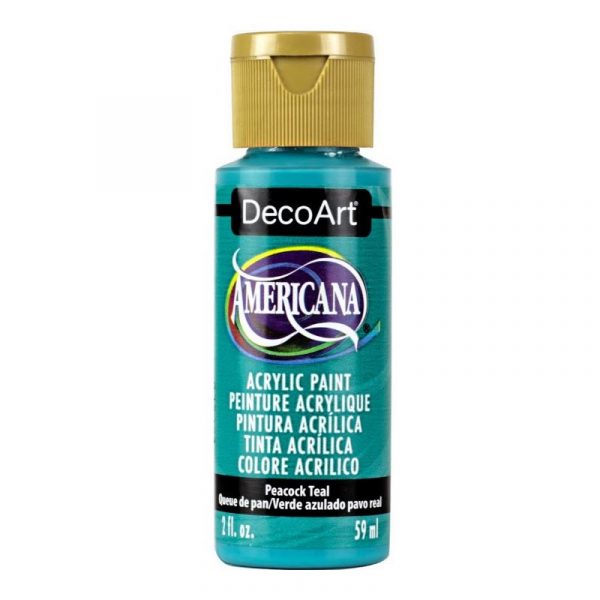 Americana Acrylic Paint 2oz - Peacock Teal - Image 2