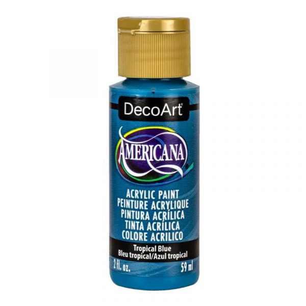 Americana Acrylic Paint 2oz - Tropical Blue - Image 2