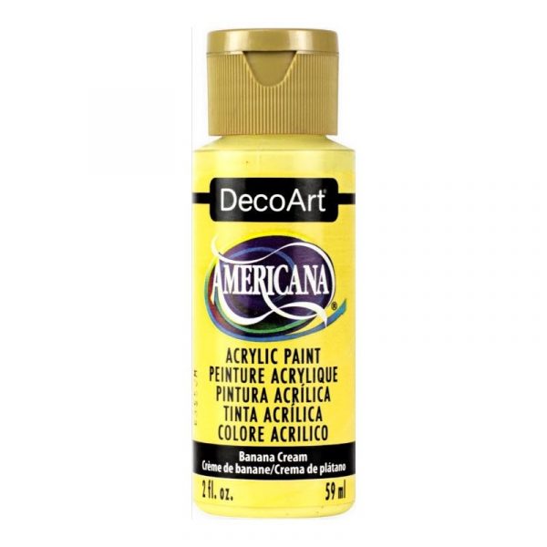 Americana Acrylic Paint 2oz - Banana Cream - Image 2