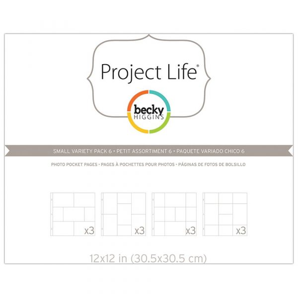 Project Life Page Protectors 12"X12" 12/Pkg - Small Variety Pack #6