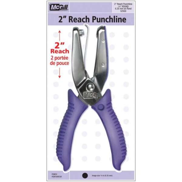Punchline 2" Reach Hand Punch - 1/4" Round