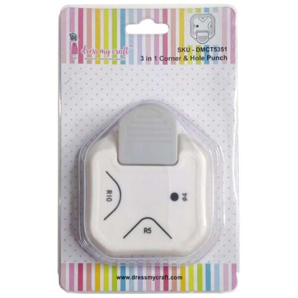 Dress My Craft 3 in 1 Punch - Corner & Hole