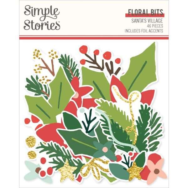 Simple Stories - Santa's Village - Floral Bits