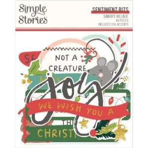Simple Stories - Santa's Village - Sentiment Bits