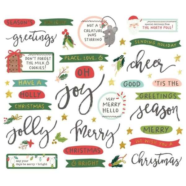 Simple Stories - Santa's Village - Sentiment Bits - Image 2