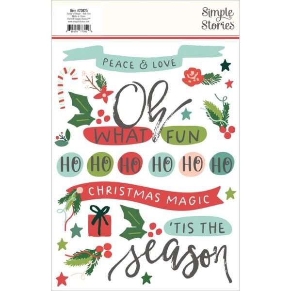 Simple Stories - Santa's Village - Rub-Ons - Image 2