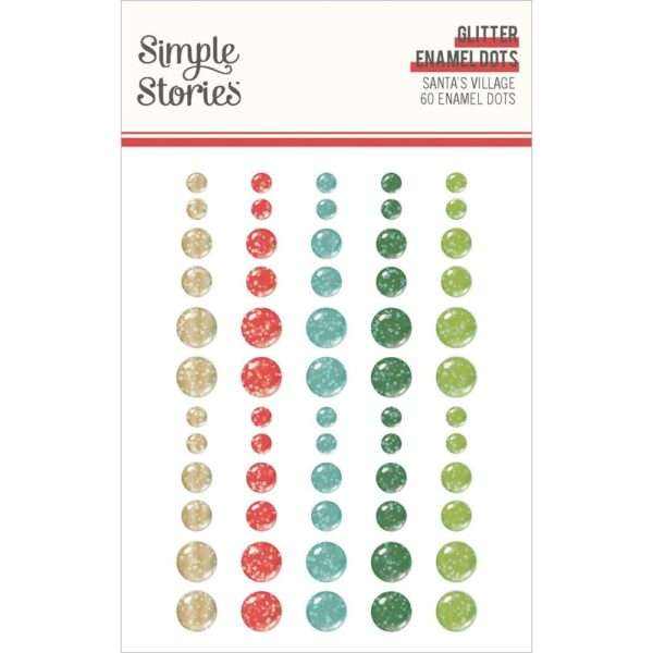 Simple Stories - Santa's Village - Glitter Enamel Dots