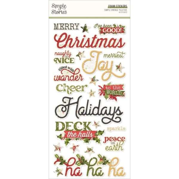 Simple Stories - Vintage Yuletide - Foam Stickers
