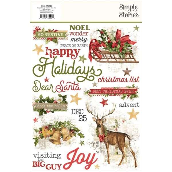 Simple Stories - Vintage Yuletide - Rub-Ons - Image 2