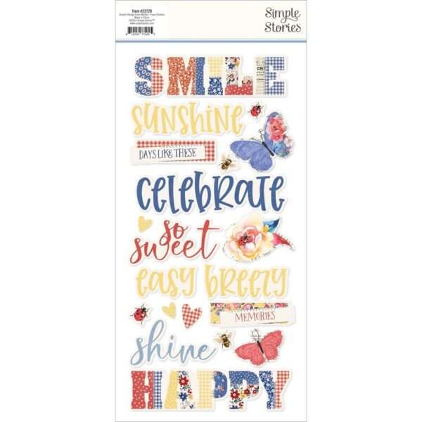 Simple Stories - Vintage Linen Market - Foam Stickers - Image 2