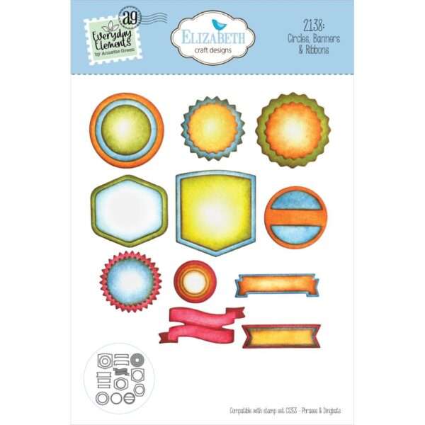 Elizabeth Craft Die Set - Circles, Banners & Ribbons