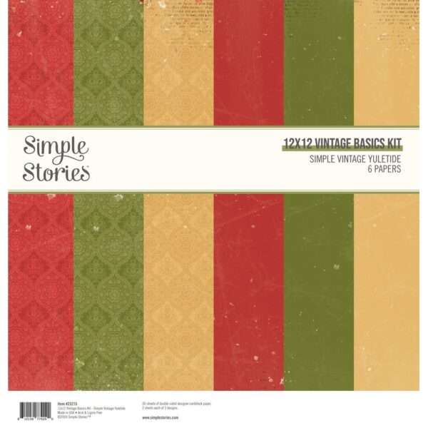 Simple Stories - Vintage Yuletide - Basics Kit 12x12"