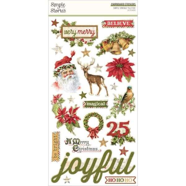 Simple Stories - Vintage Yuletide - Chipboard Stickers