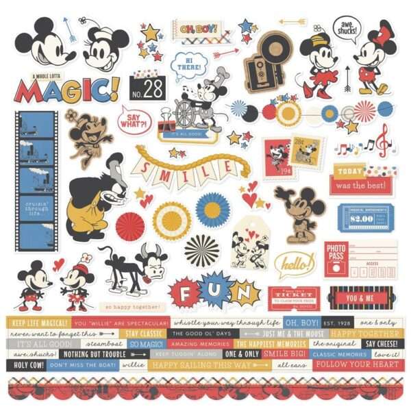 Simple Stories - Classic Mouse - Cardstock Stickers 12x12"