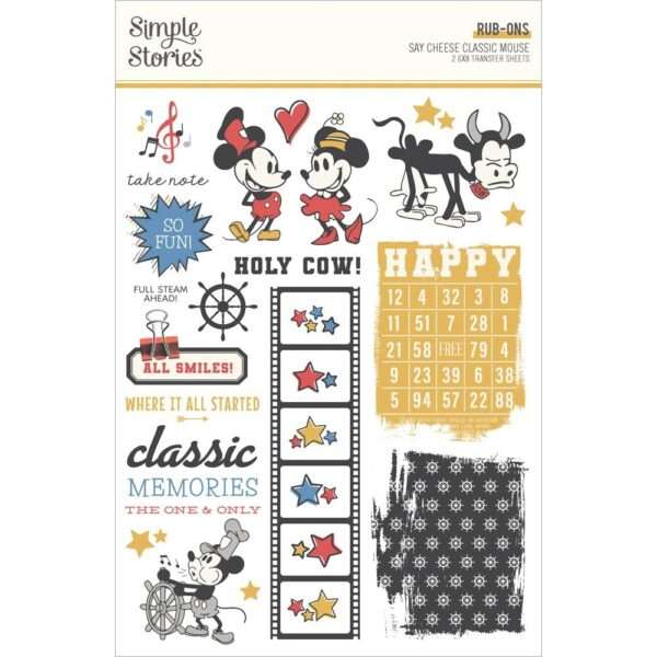 Simple Stories - Classic Mouse - Rub-Ons