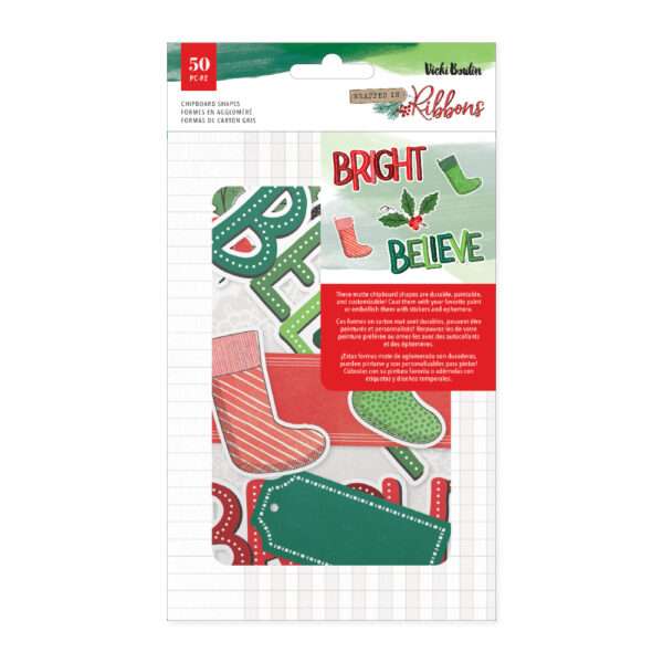 Vicki Boutin - Wrapped In Ribbons - Chipboard Stickers
