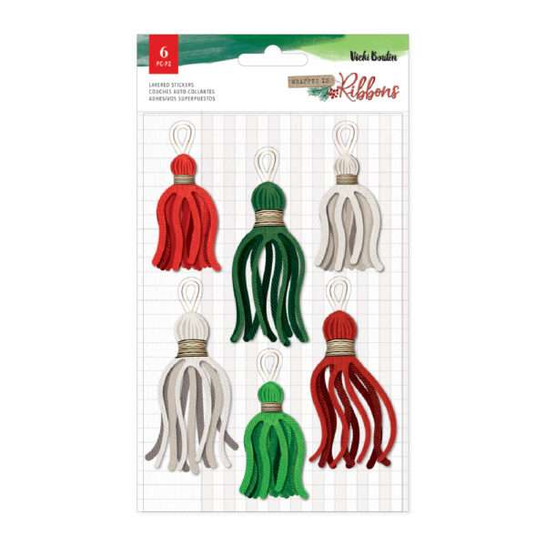 Vicki Boutin - Wrapped In Ribbons - Layered Tassel Stickers