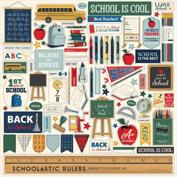 Carta Bella - Back To School - Element Stickers 12x12"