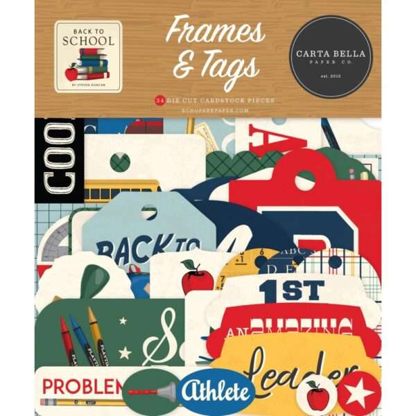 Carta Bella - Back To School - Ephemera Pack, Frames & Tags
