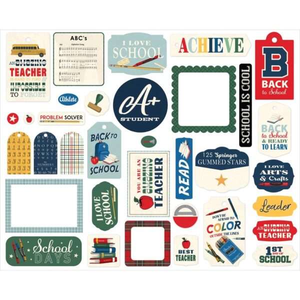 Carta Bella - Back To School - Ephemera Pack, Frames & Tags - Image 2