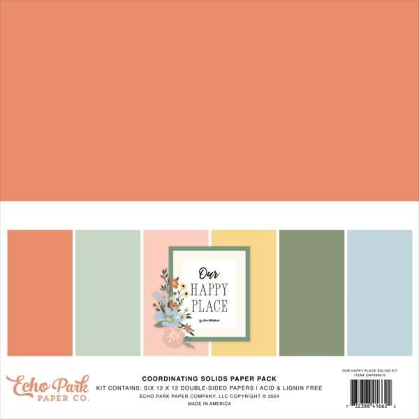 Echo Park - Our Happy Place - Collection Kit, Solids 12x12"