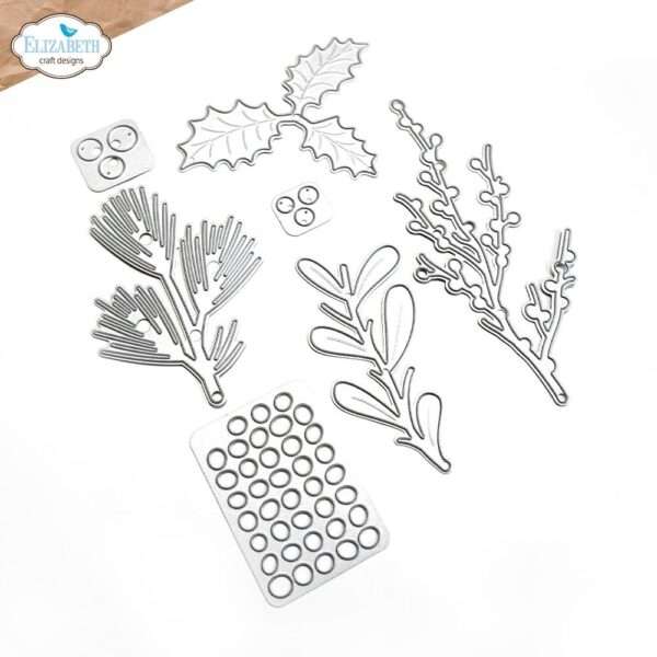 Elizabeth Craft Die Set - Holly Greenery - Image 2