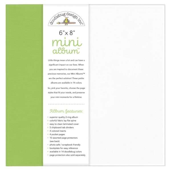 Doodlebug Mini Album 6"X8" - Limeade