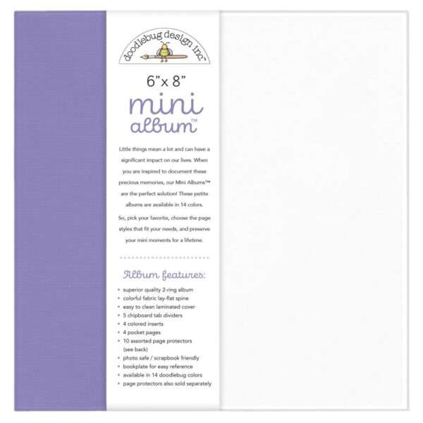 Doodlebug Mini Album 6"X8" - Lilac