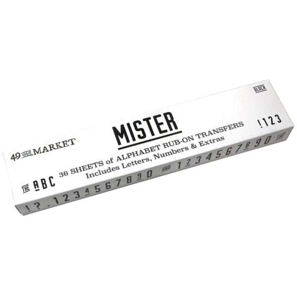 49 & Market Alphabet Rub-Ons - Mister