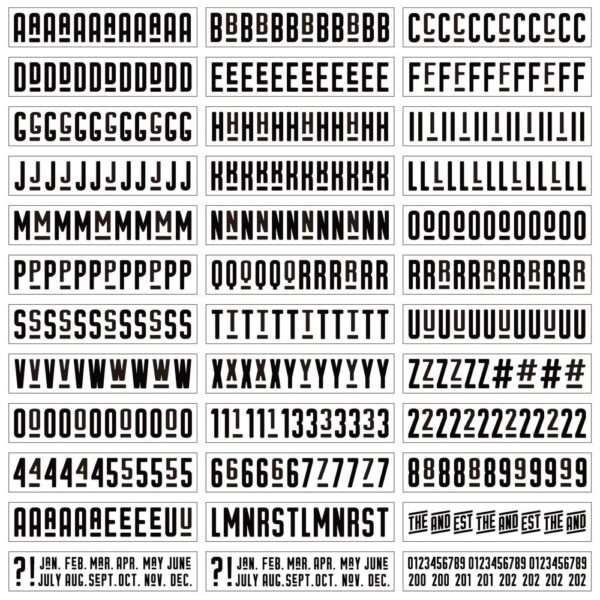 49 & Market Alphabet Rub-Ons - Mister - Image 2