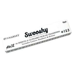 49 & Market Alphabet Rub-Ons - Swooshy