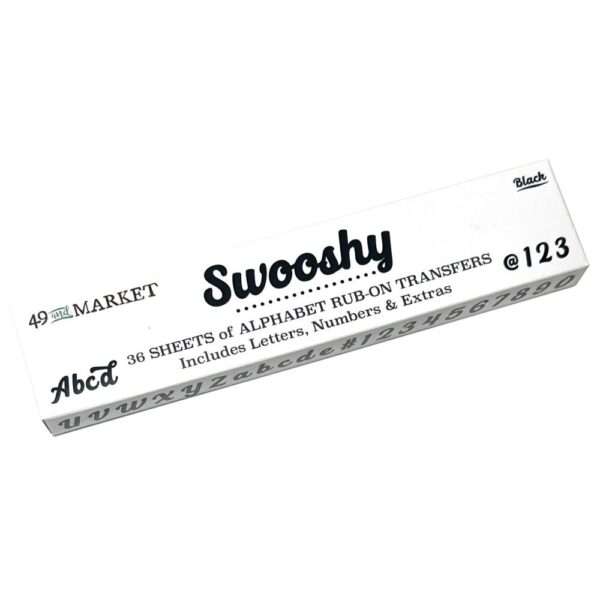49 & Market Alphabet Rub-Ons - Swooshy