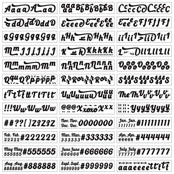 49 & Market Alphabet Rub-Ons - Swooshy - Image 2