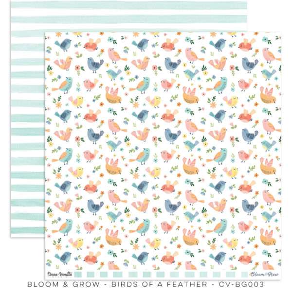Cocoa Vanilla - Bloom and Grow - Cardstock, Birds Of A Feather