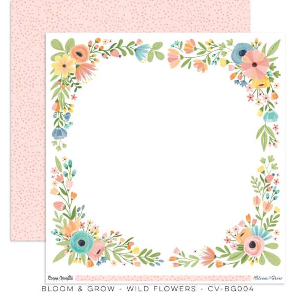 Cocoa Vanilla - Bloom and Grow - Cardstock, Wild Flowers