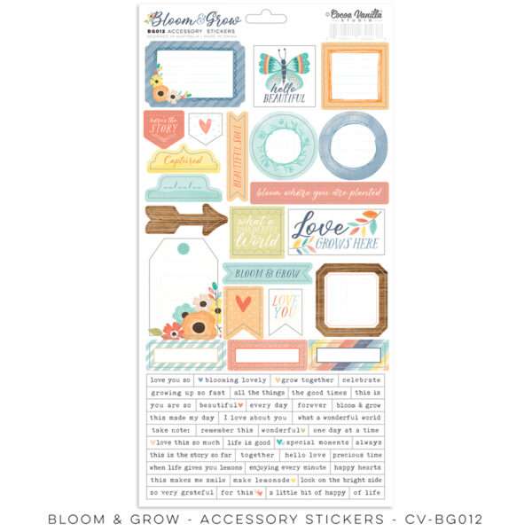 Cocoa Vanilla - Bloom and Grow - Accessory Stickers