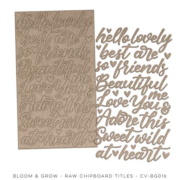 Cocoa Vanilla - Bloom and Grow - Raw Chipboard Titles - Image 2