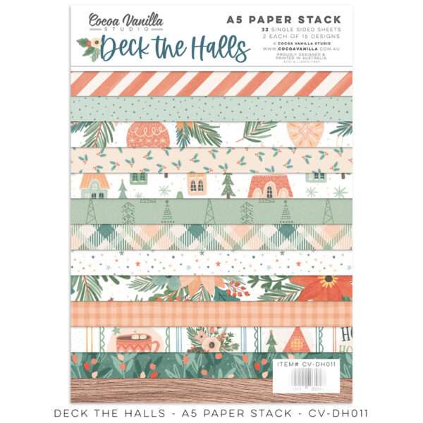 Cocoa Vanilla - Deck The Halls - A5 Paper Stack