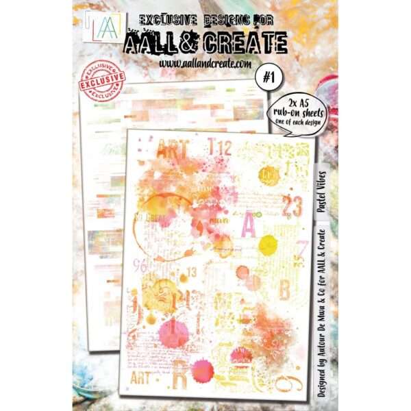 AALL & Create - A5 Rub-Ons - Pastel Vibes