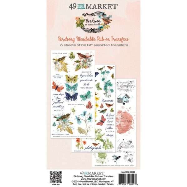 49 & Market - Birdsong - Rub-On Transfer Set, Blendable