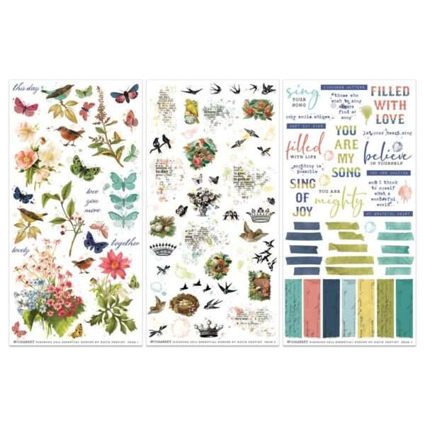 49 & Market - Birdsong - Rub-On Transfer Set, Essentials - Image 2