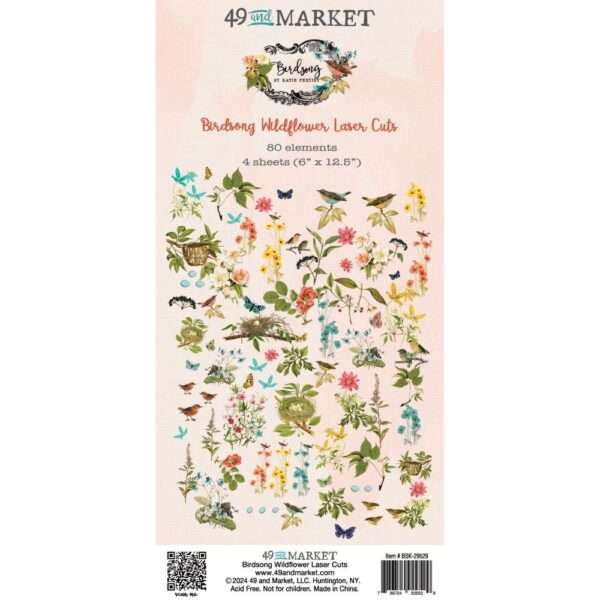 49 & Market - Birdsong - Laser Cut Outs, Wildflower