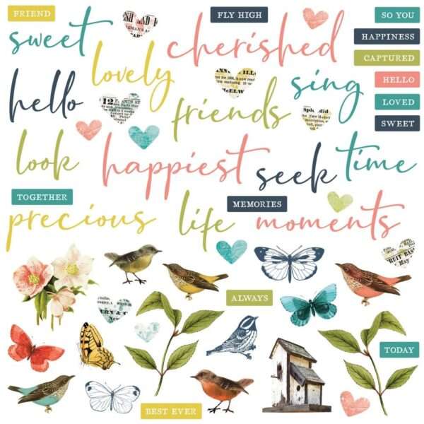 49 & Market - Birdsong - Chipboard Mixed Set - Image 2