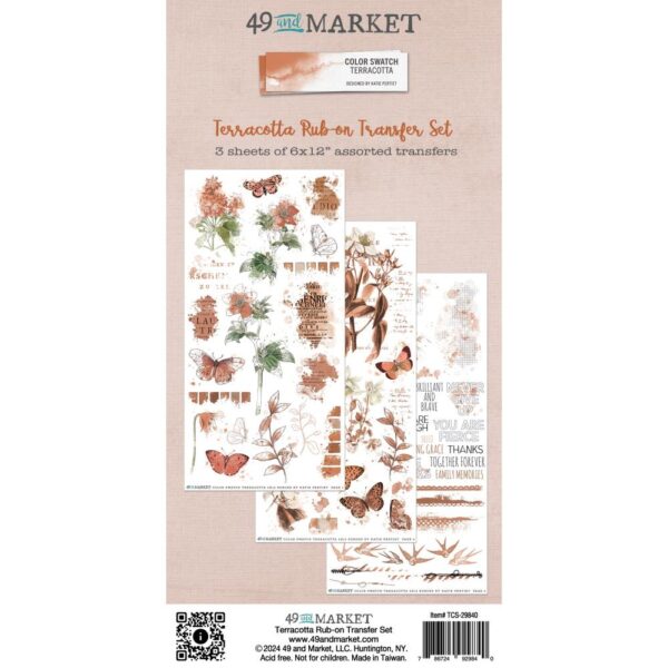 49 & Market - Terracotta - Rub-On Transfer Set