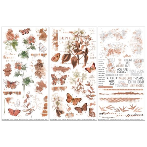 49 & Market - Terracotta - Rub-On Transfer Set - Image 2