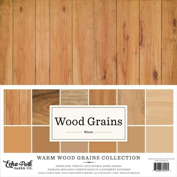 Echo Park - Collection Kit 12x12" - WoodGrain, Warm