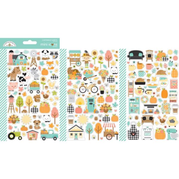 Doodlebug - Farmhouse - Mini Icon Stickers